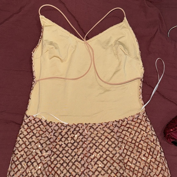 Rose Gold Backless Dress - Picture 2 of 2